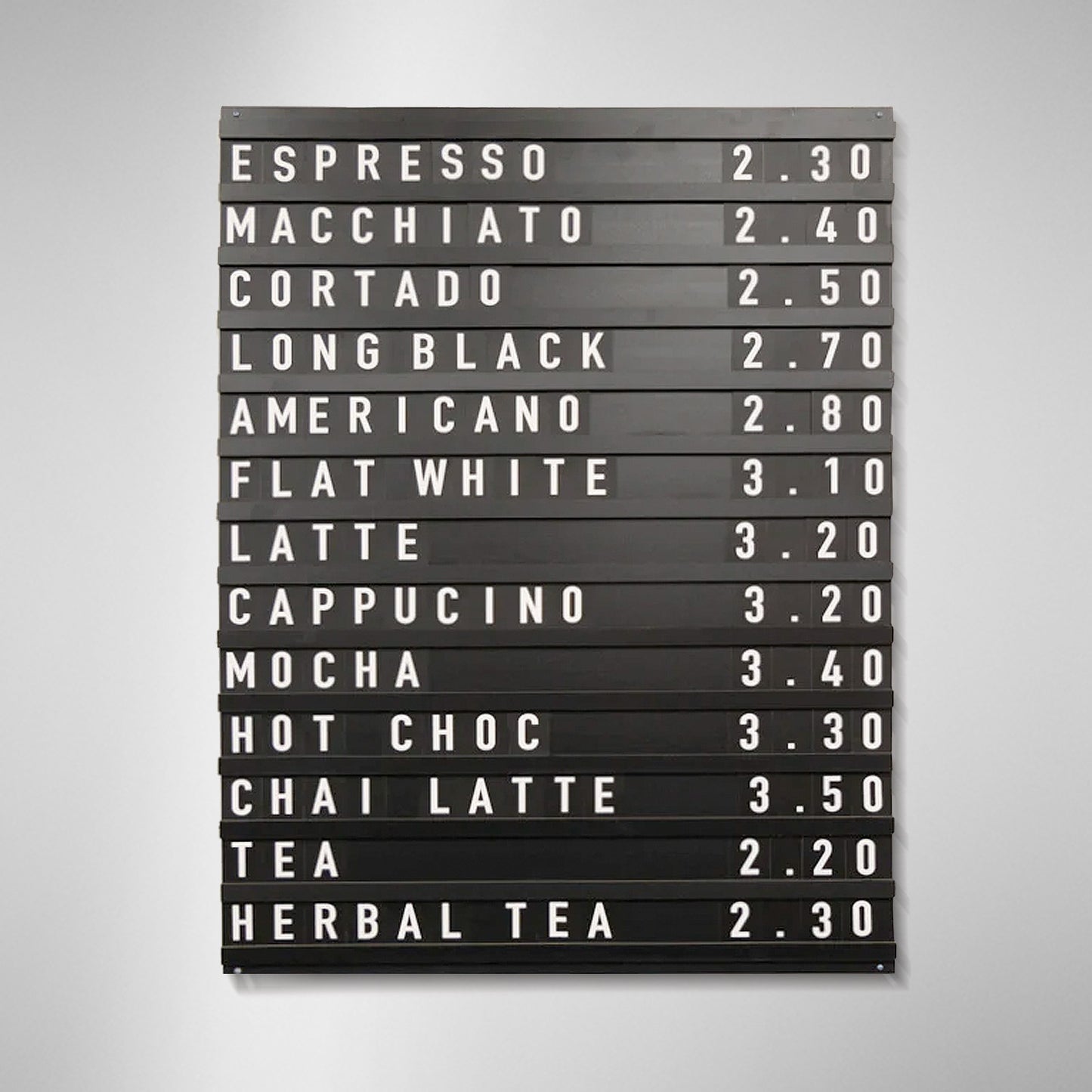 Packs de lettres de l'alphabet de remplacement pour les panneaux d'affichage de menu