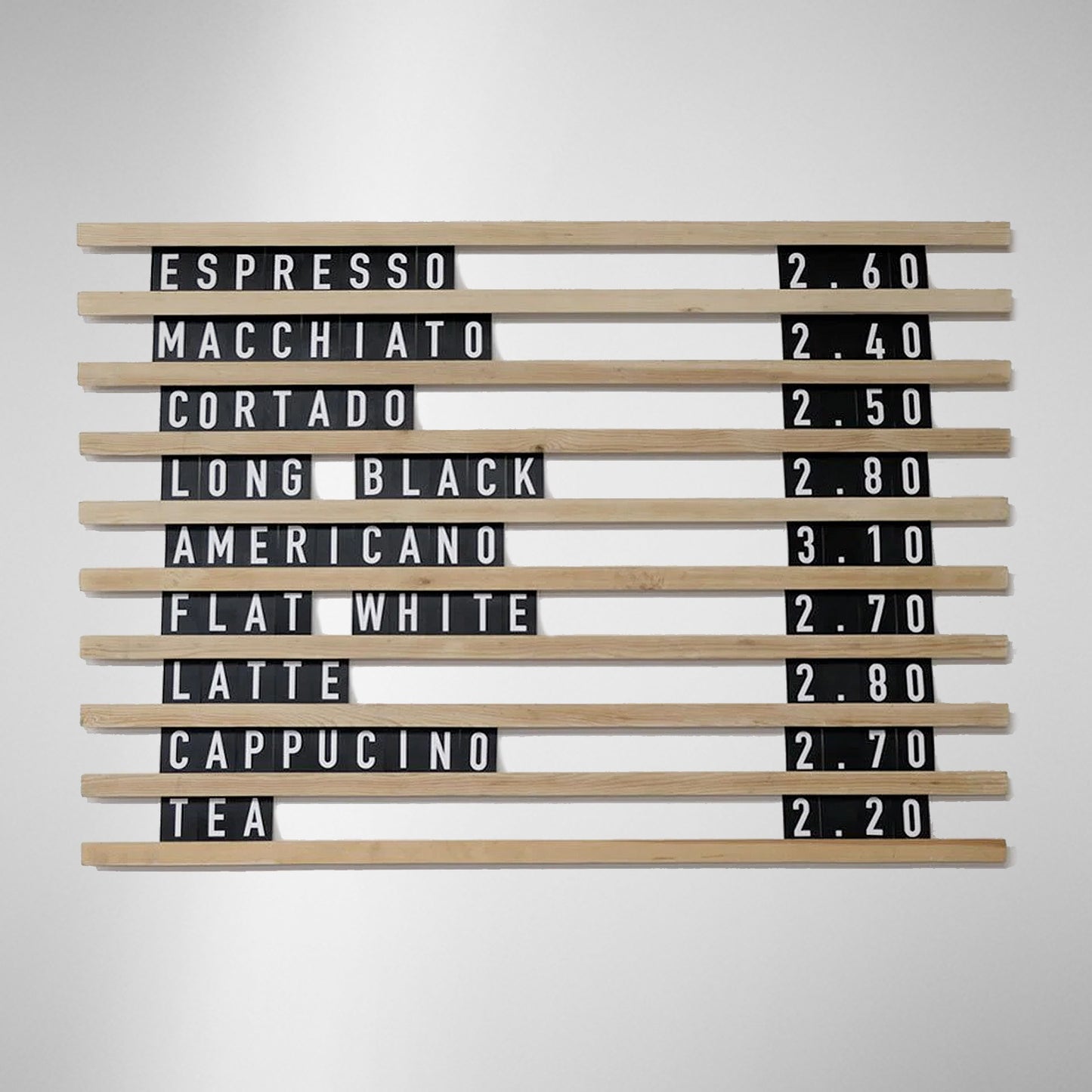 Packs de lettres de l'alphabet de remplacement pour les panneaux d'affichage de menu