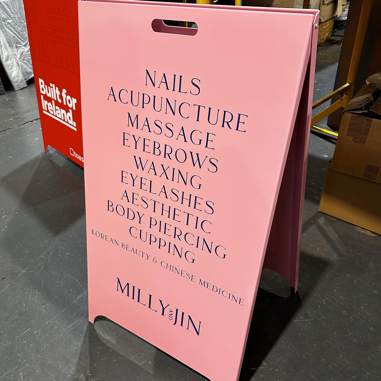 Pink A Board Sign