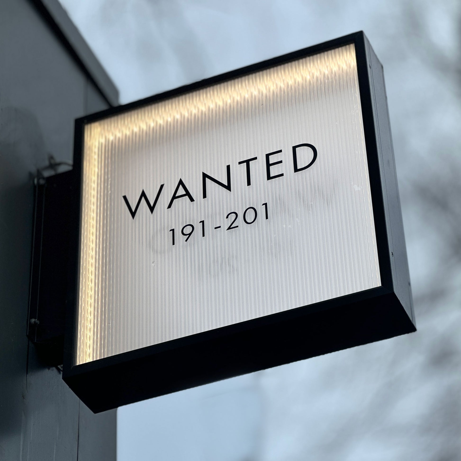 reeded glass lightbox