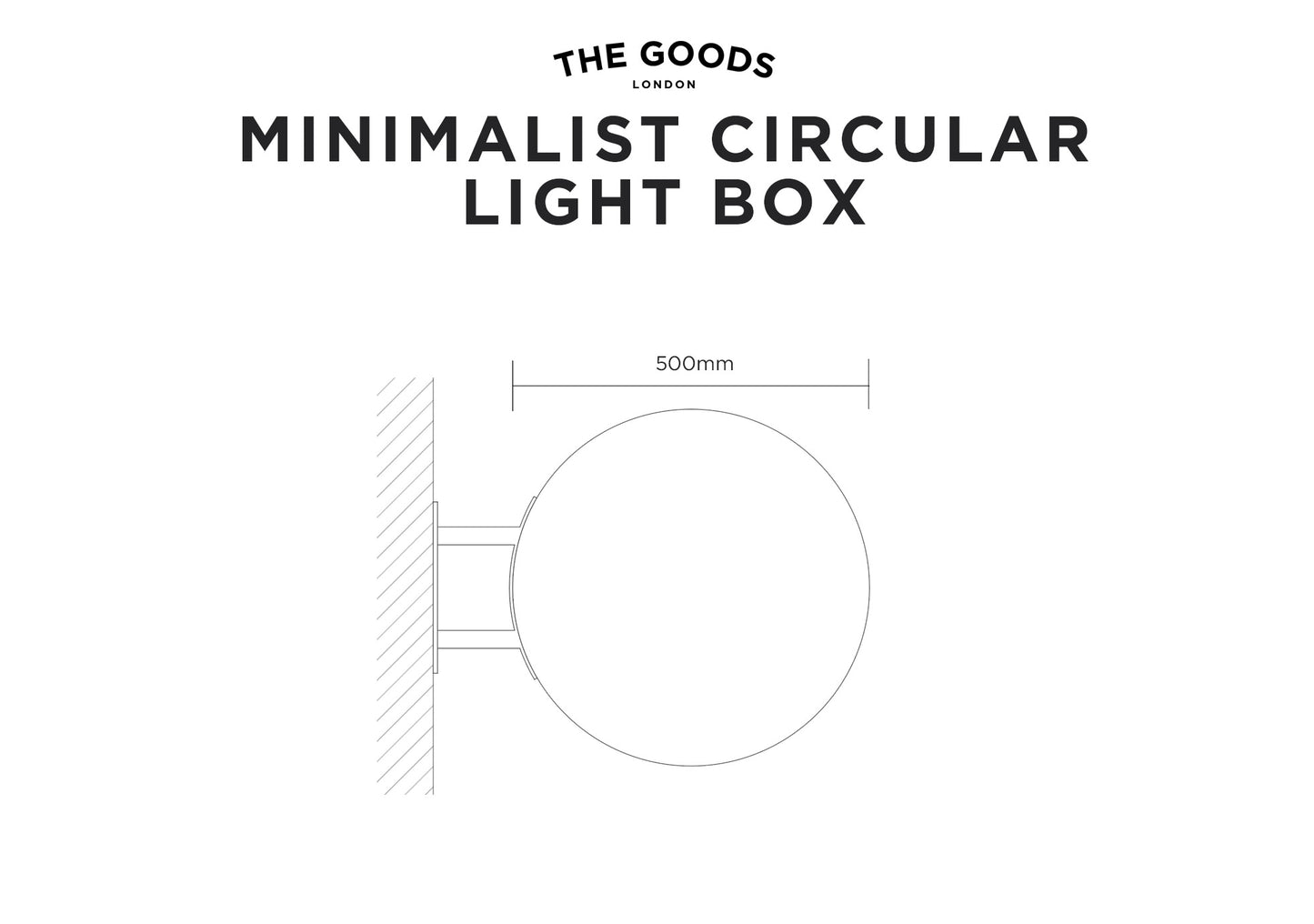 Circular Light Box Sign Technical Drawing