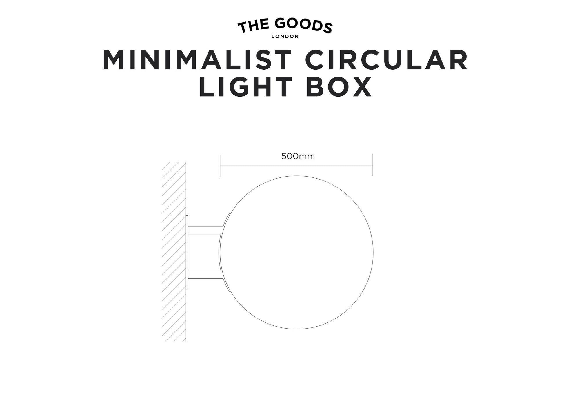 Circular Light Box Sign Technical Drawing