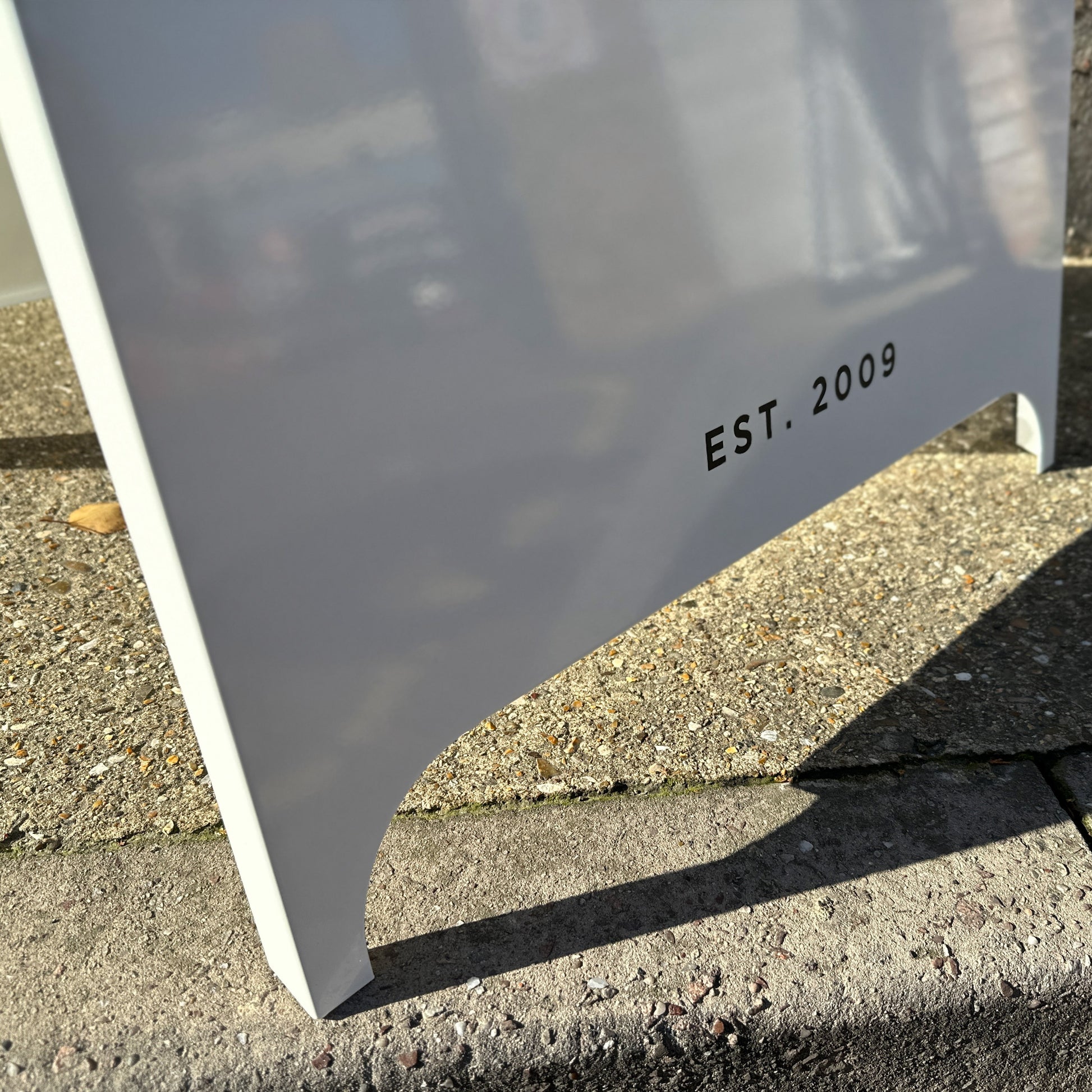 White A Board Sign Detail