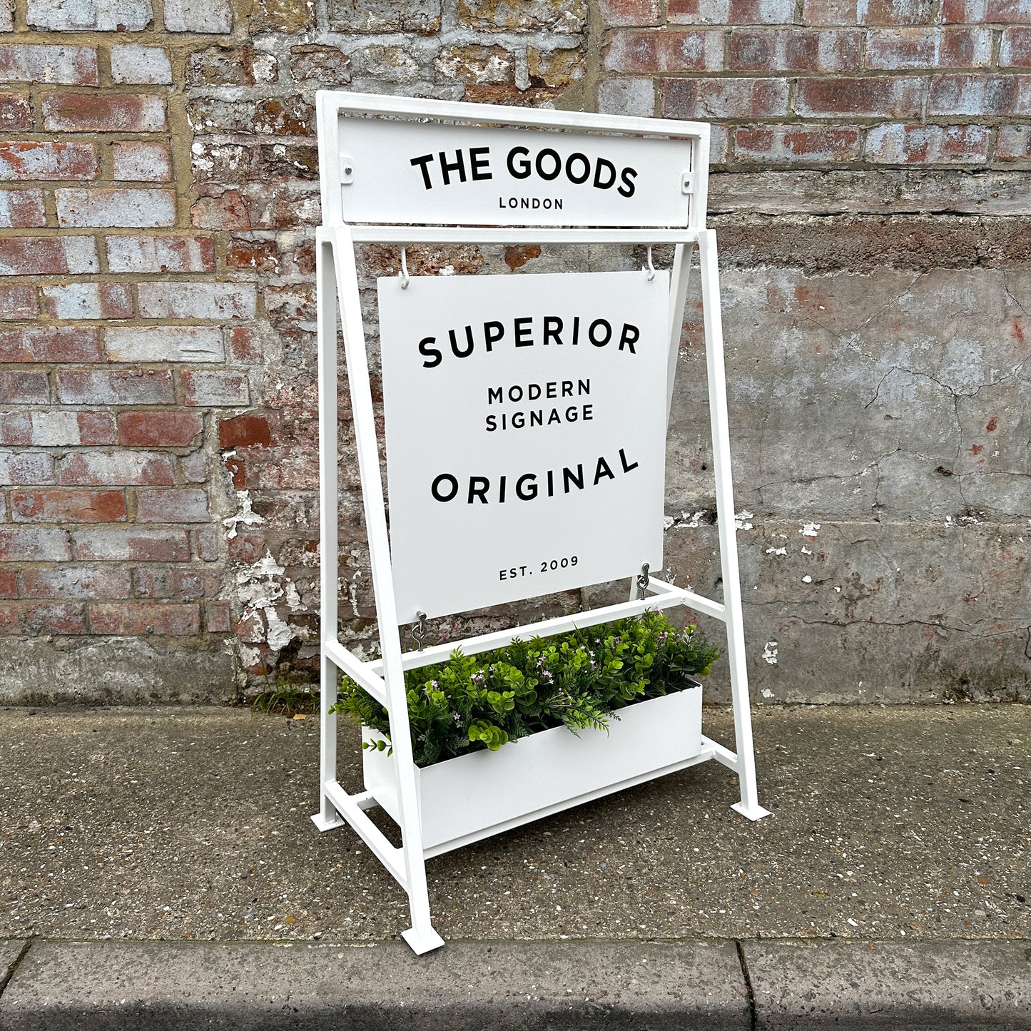 'The Piccadilly' - 'A' board Sign Planter (Black)