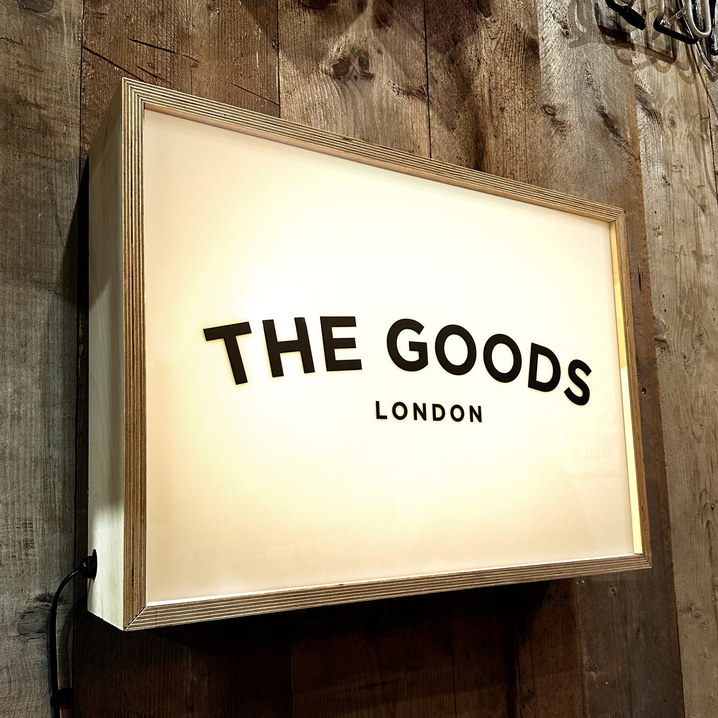 Wood Light Box Sign
