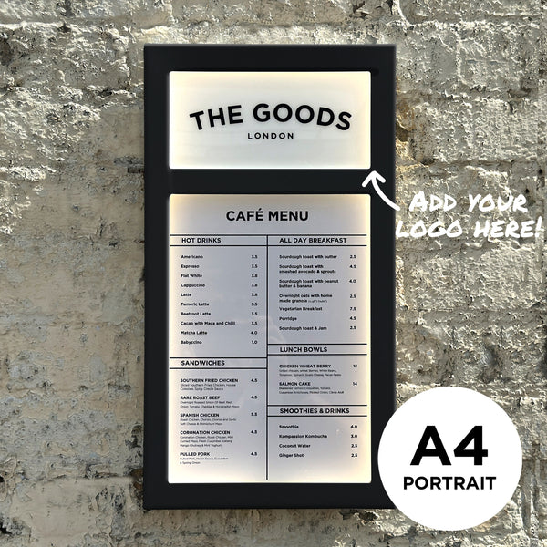 Personalised Illuminated Black Menu Case with your brand logo – The ...