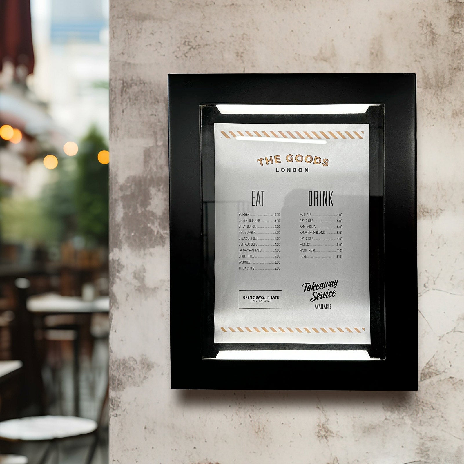 MENU CASES for bars & restaurants. Buy Online, next day delivery ...
