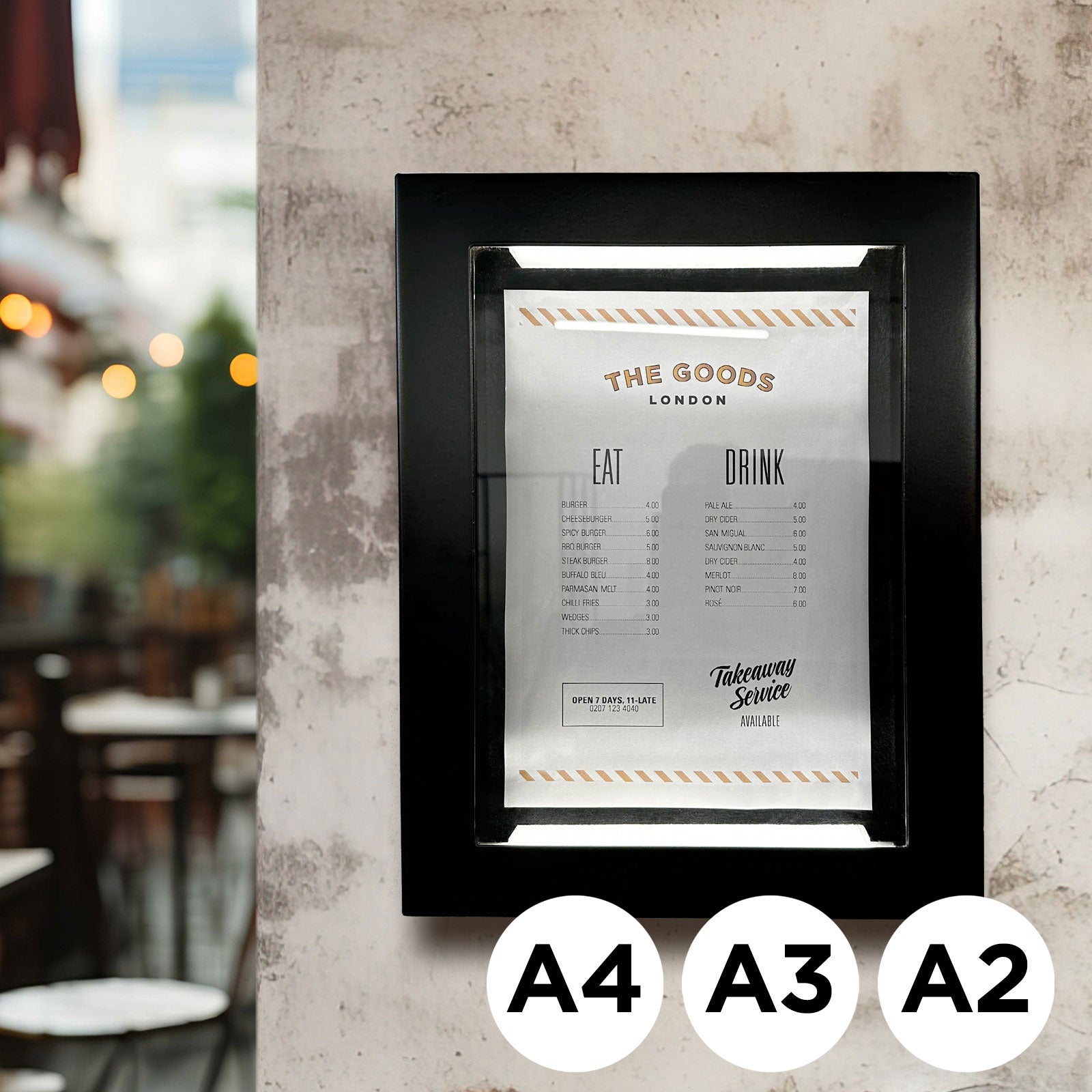 Black Menu Case