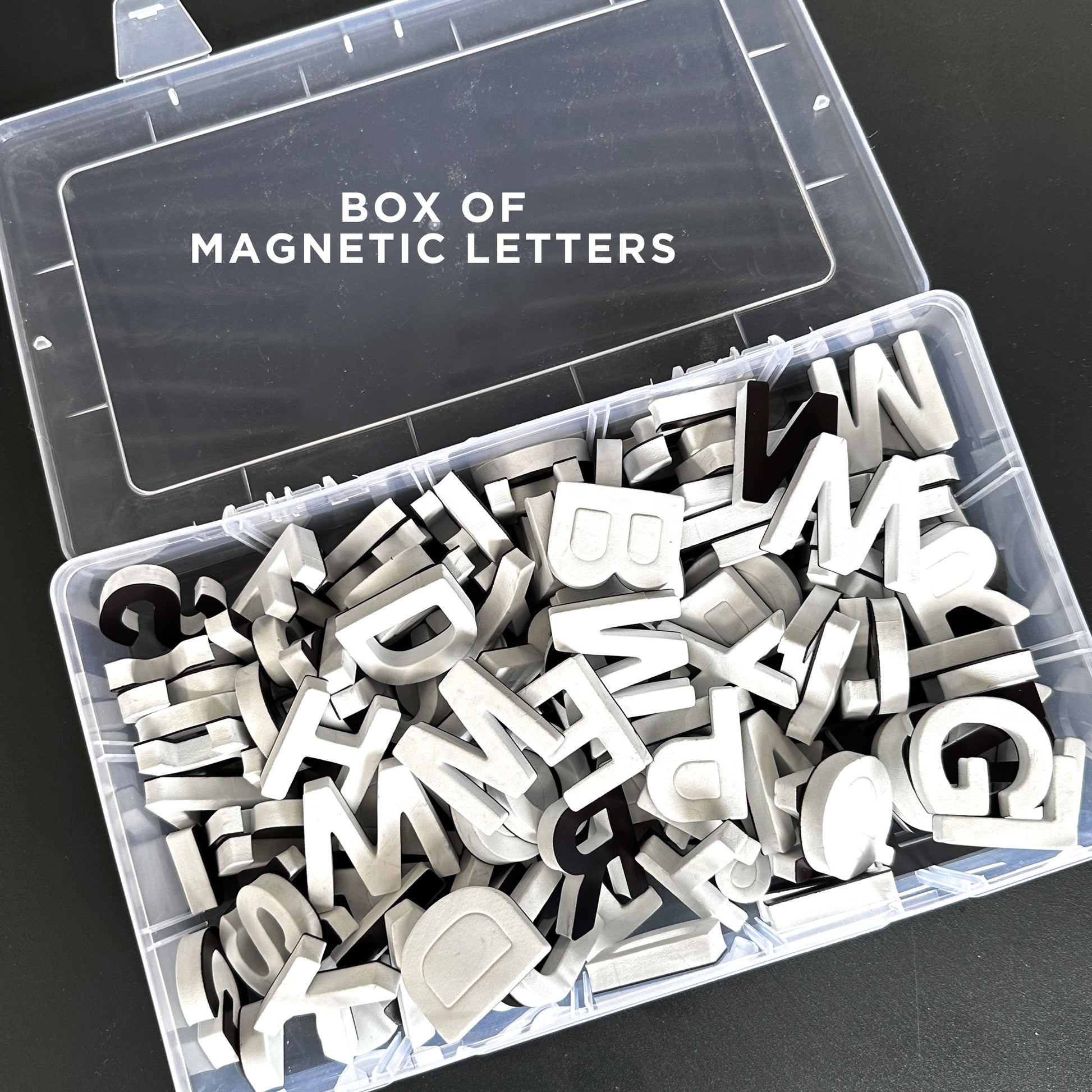 White magnetic letters