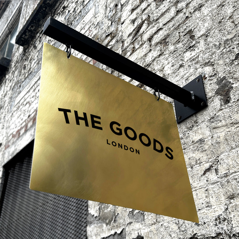 Sign Swing Type Sample 'The Spitalfields' - Brass Outdoor Double Sided Hanging Swing Sign ...