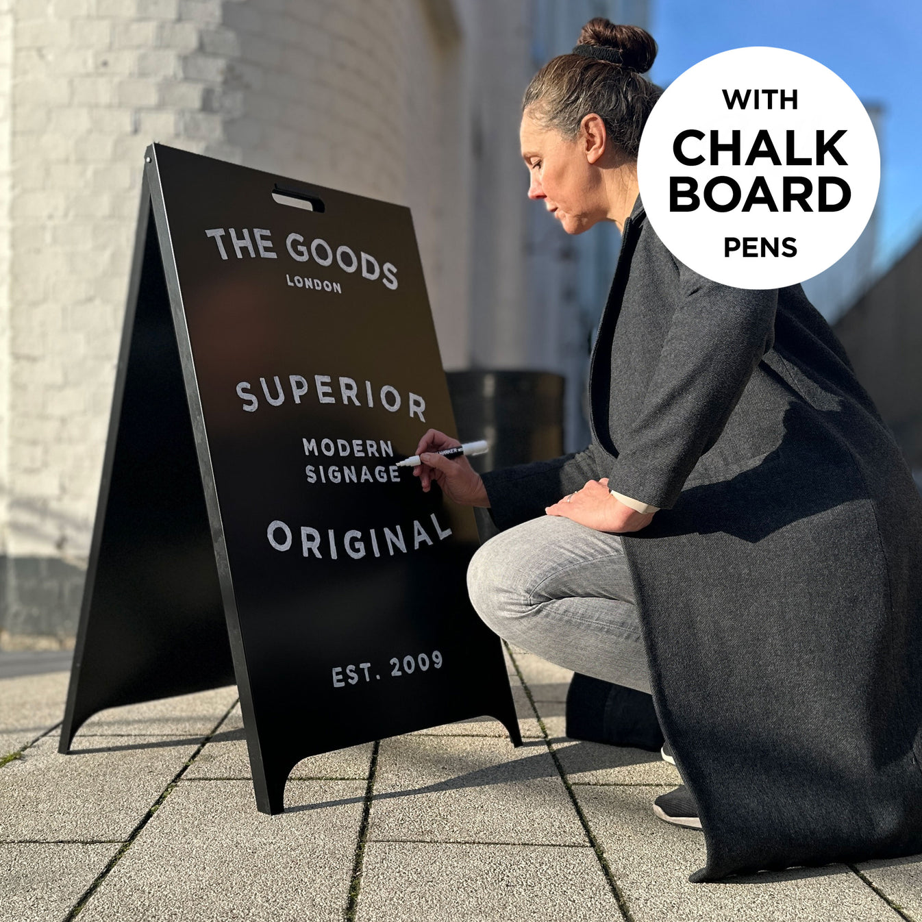 'The Stroud' - Chalkboard Pavement Sign – 'The Goods' Signs London