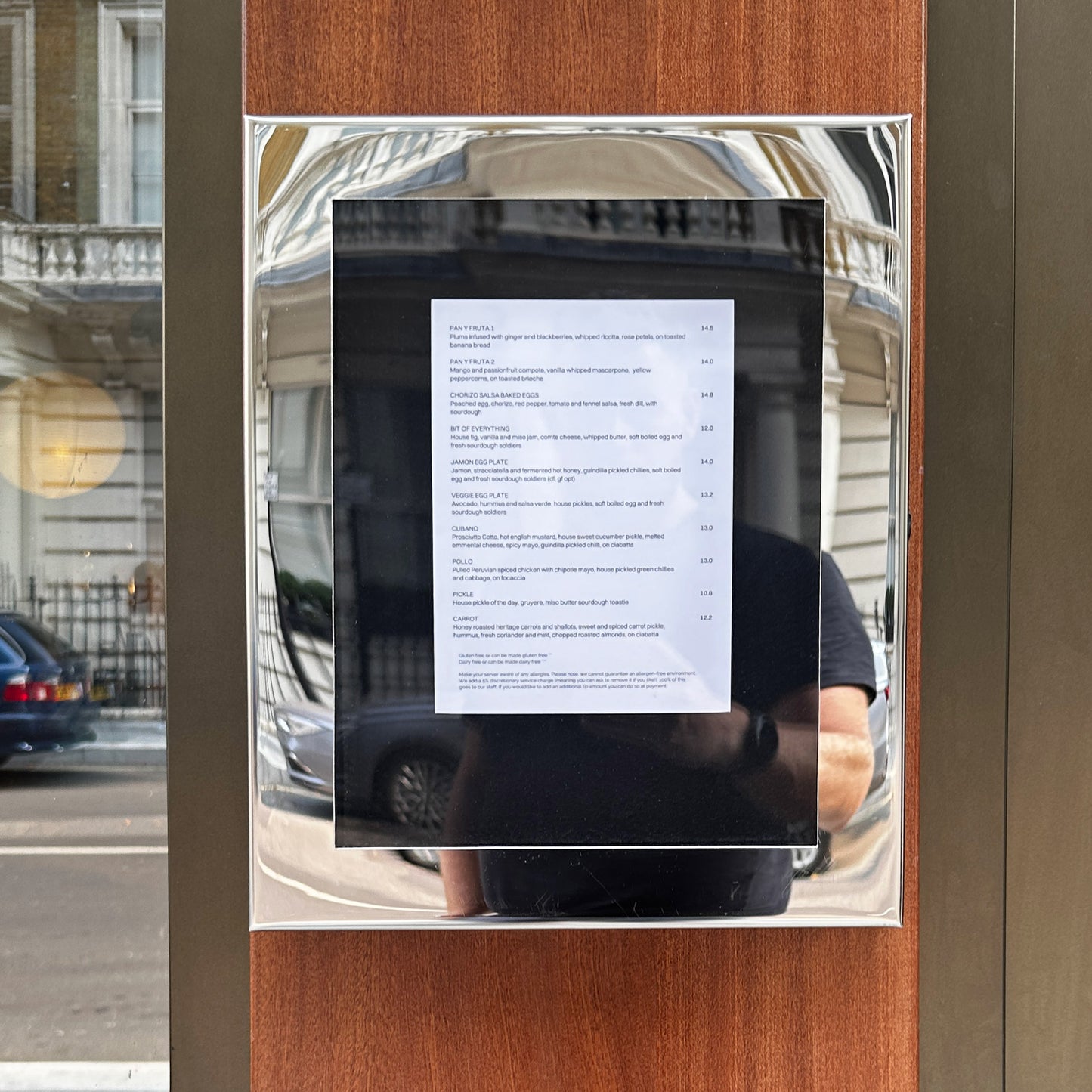 Chrome Menu Display Case