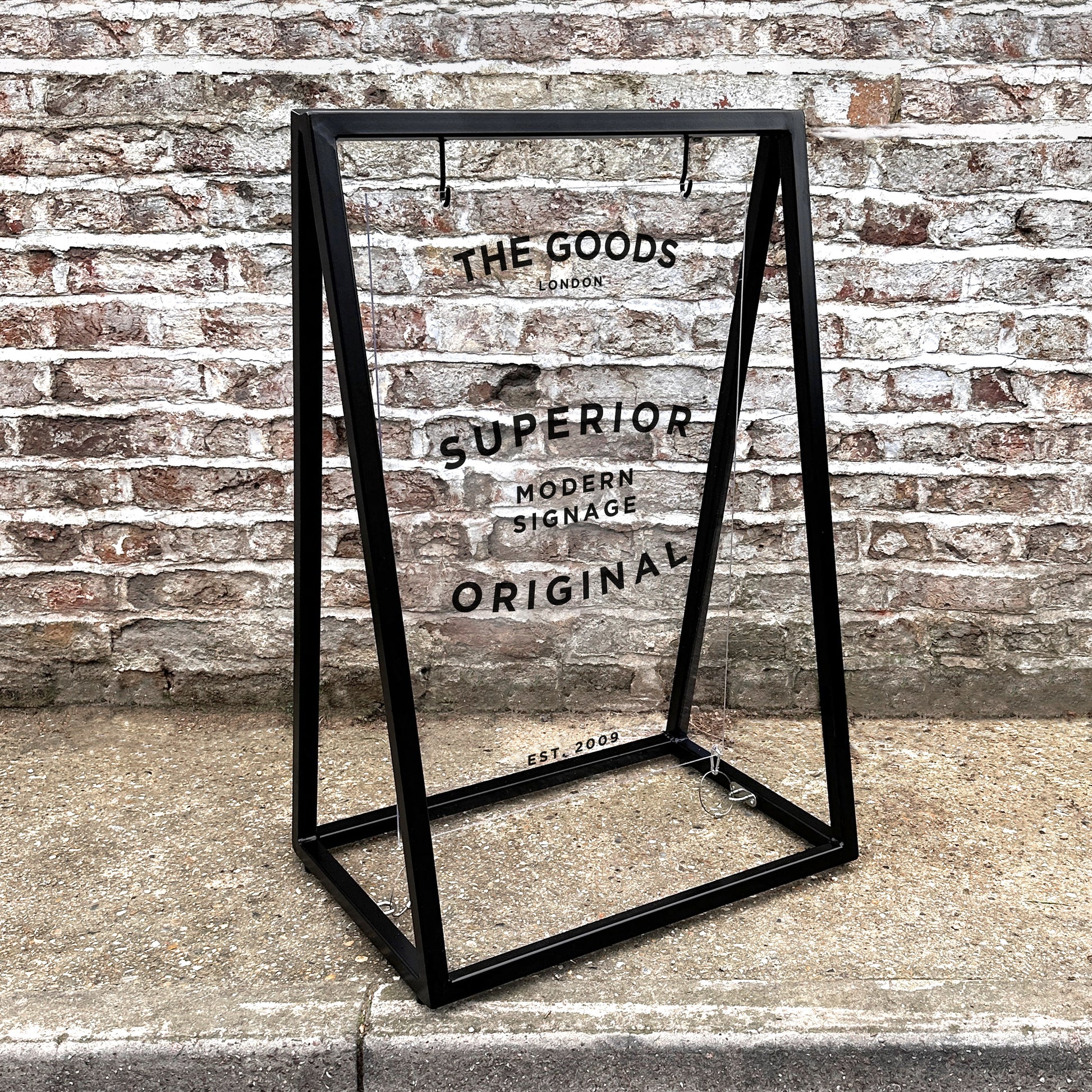 Clear perspex A Frame Sign