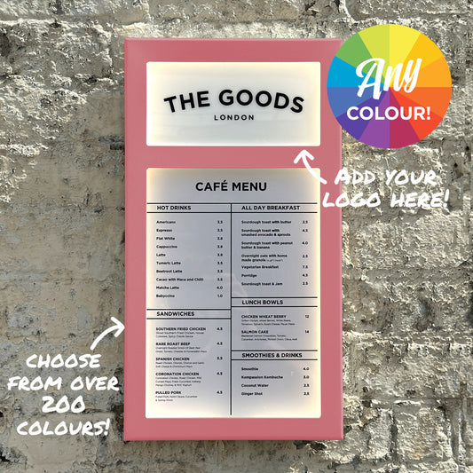 Colour Menu Box with logo