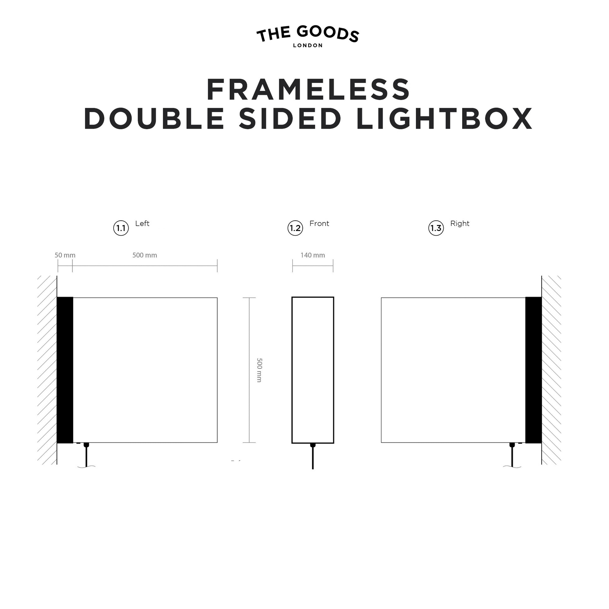 Double Sided Light Box Spec