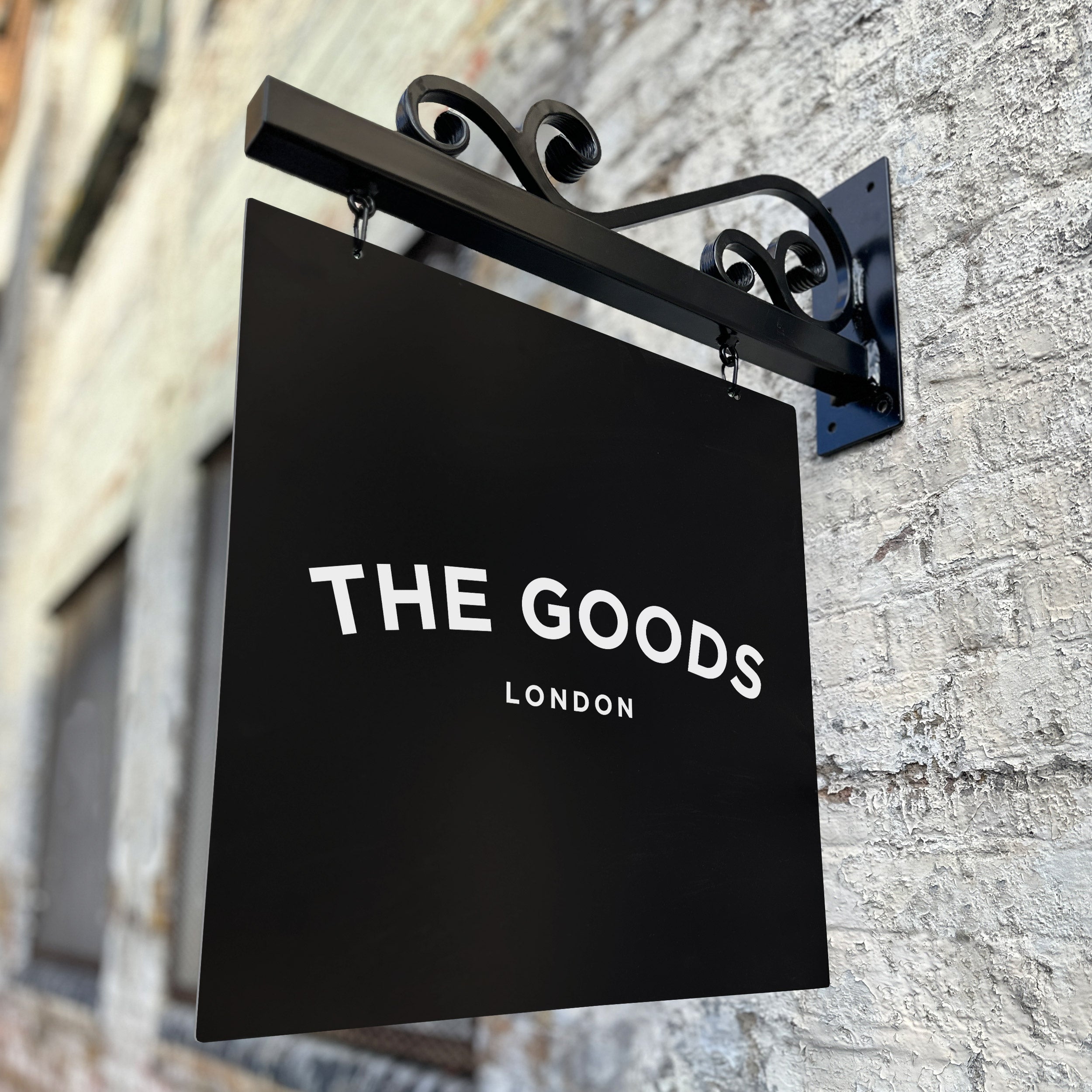 Projecting shop signs and Swing Signs. Buy Online, next day delivery! – 'The Goods' Signs London
