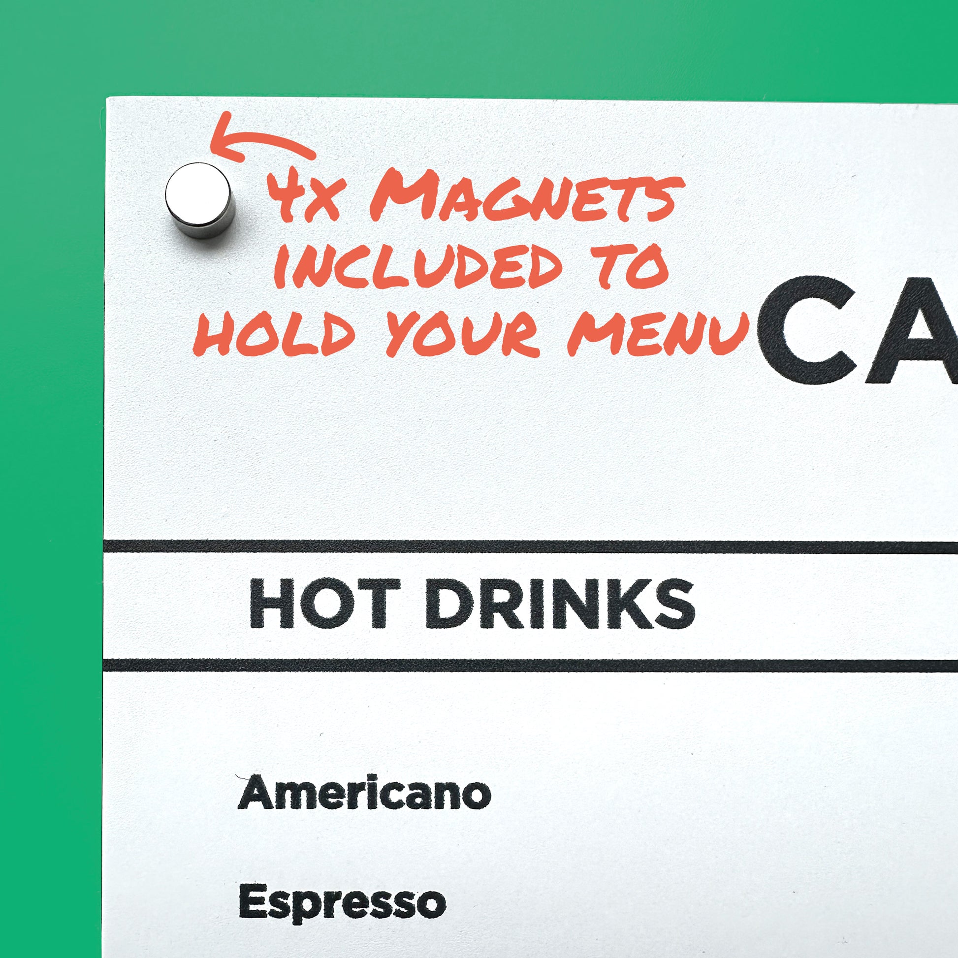 Magnets Included to hold your menu