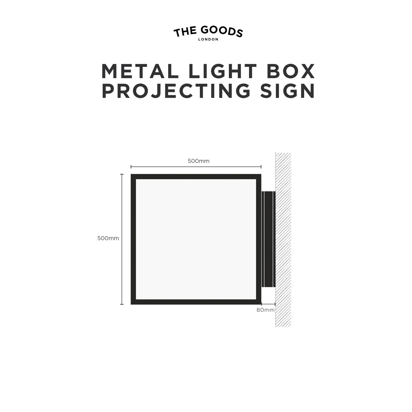 'The Vauxhall' - Black Metal Light Box Projecting Sign – The Goods London