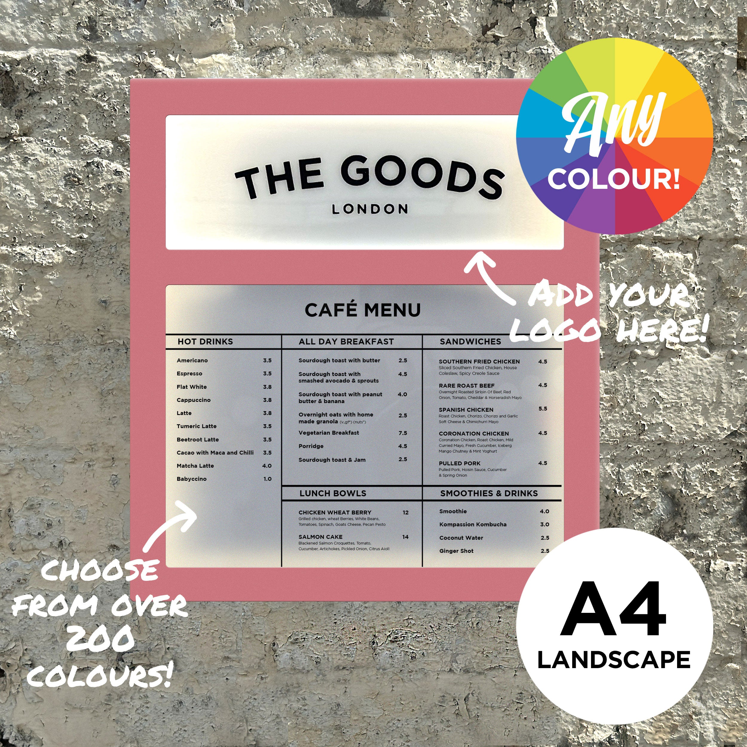 MENU CASES for bars & restaurants. Buy Online, next day delivery ...