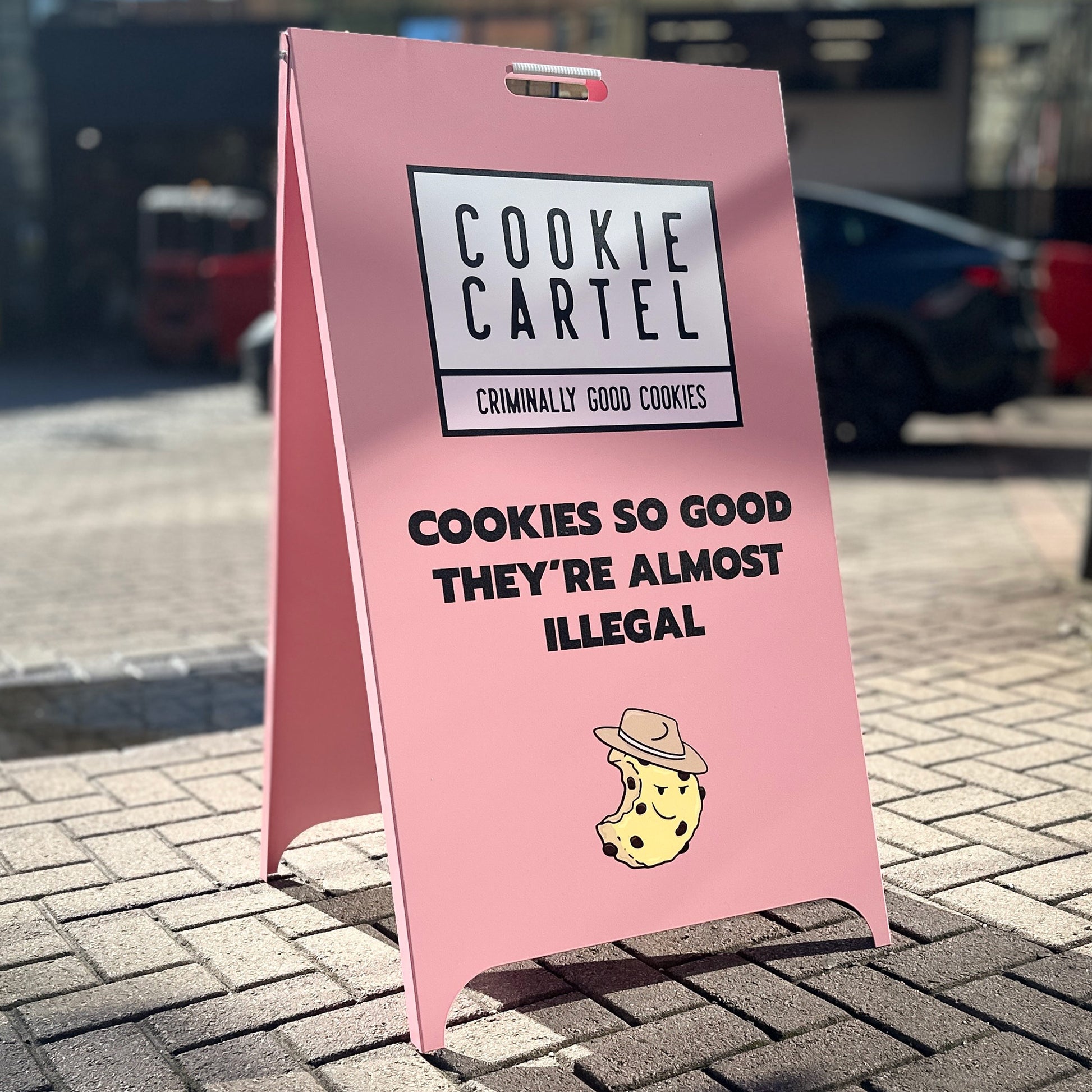 Pink A Board Sign