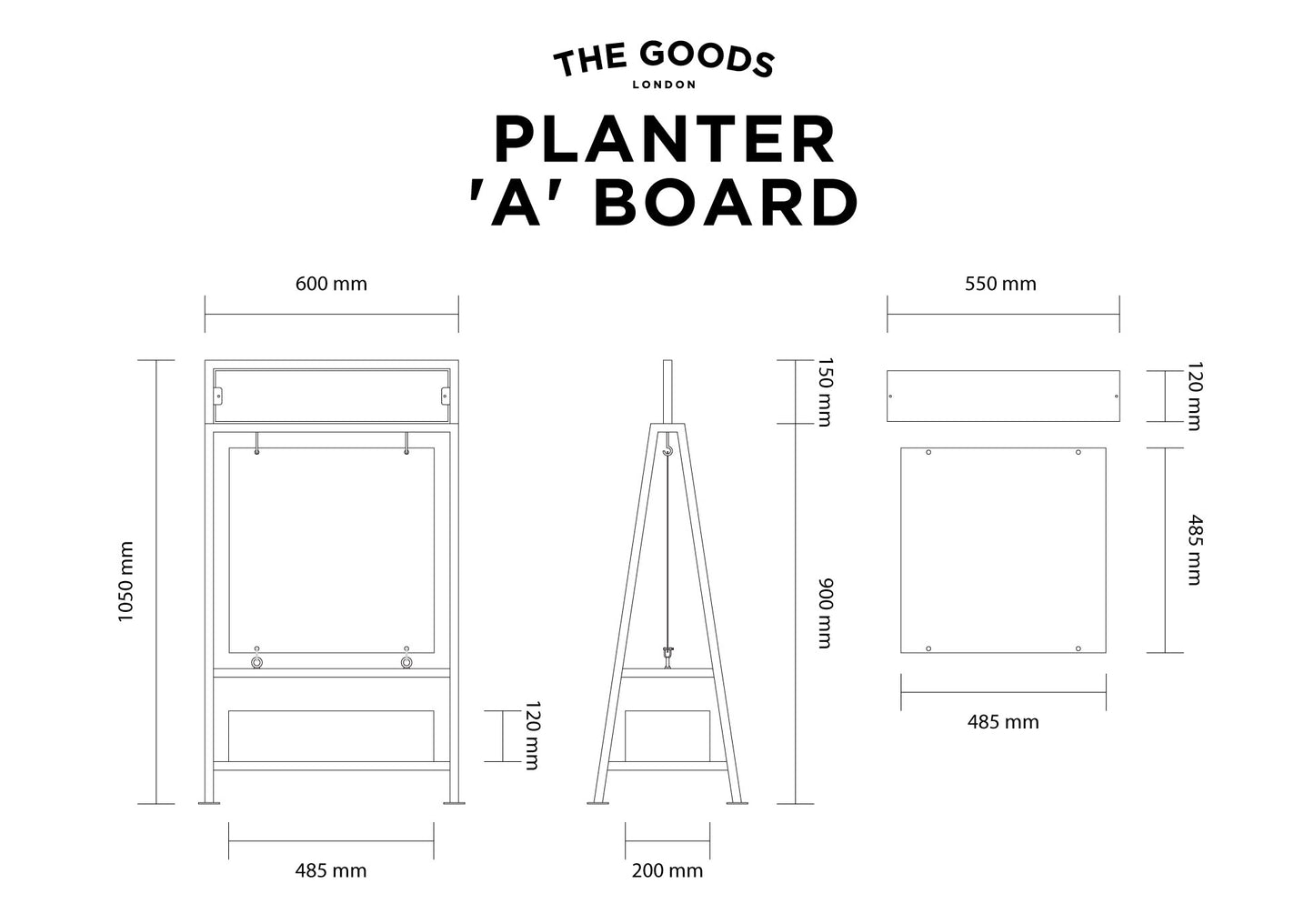 Planter A Board Technical Drawing