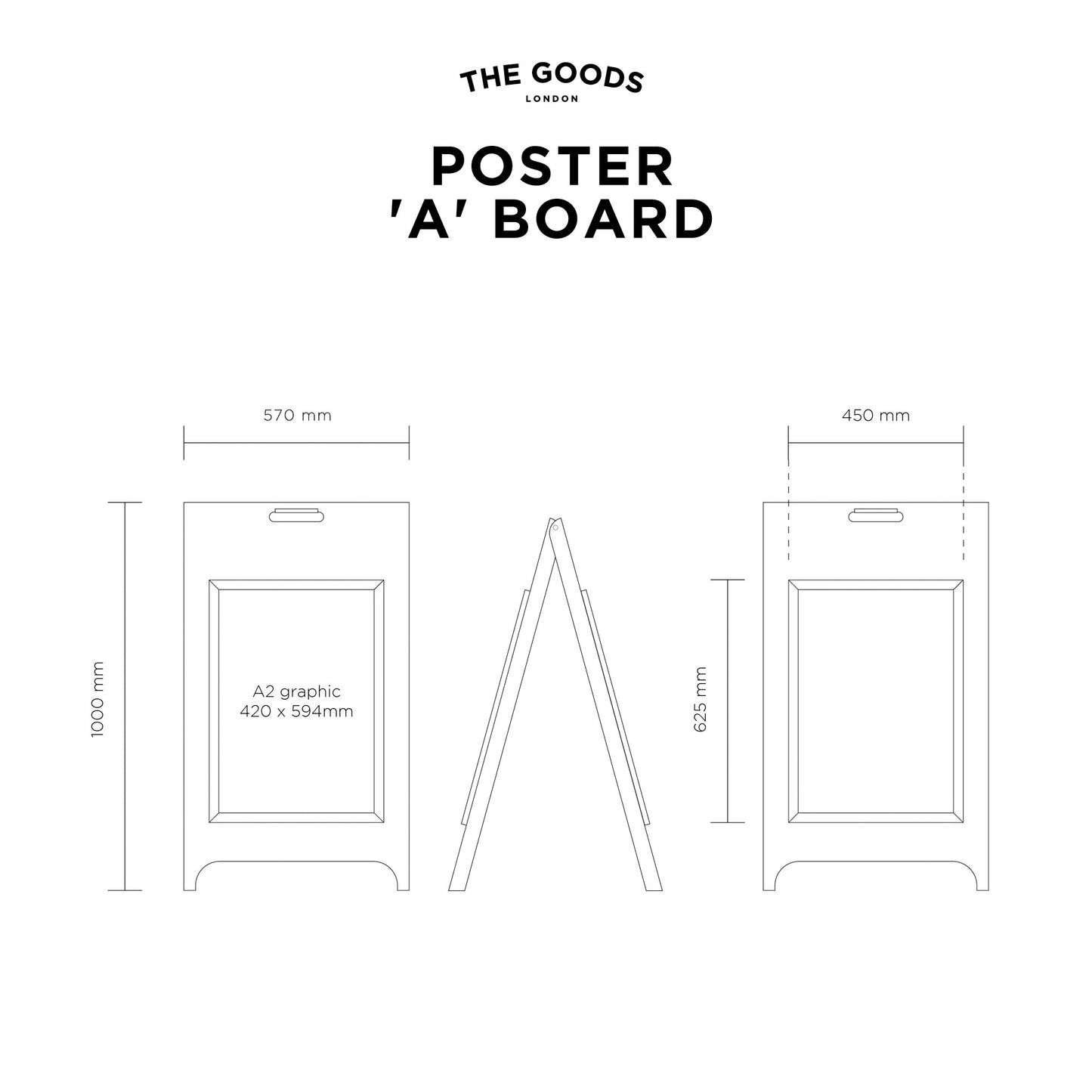 Poster A Frame Technical Drawing