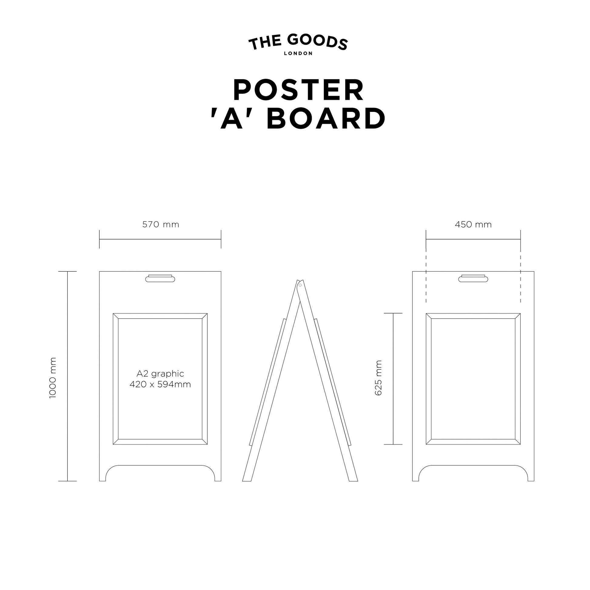 Poster A Frame Technical Drawing