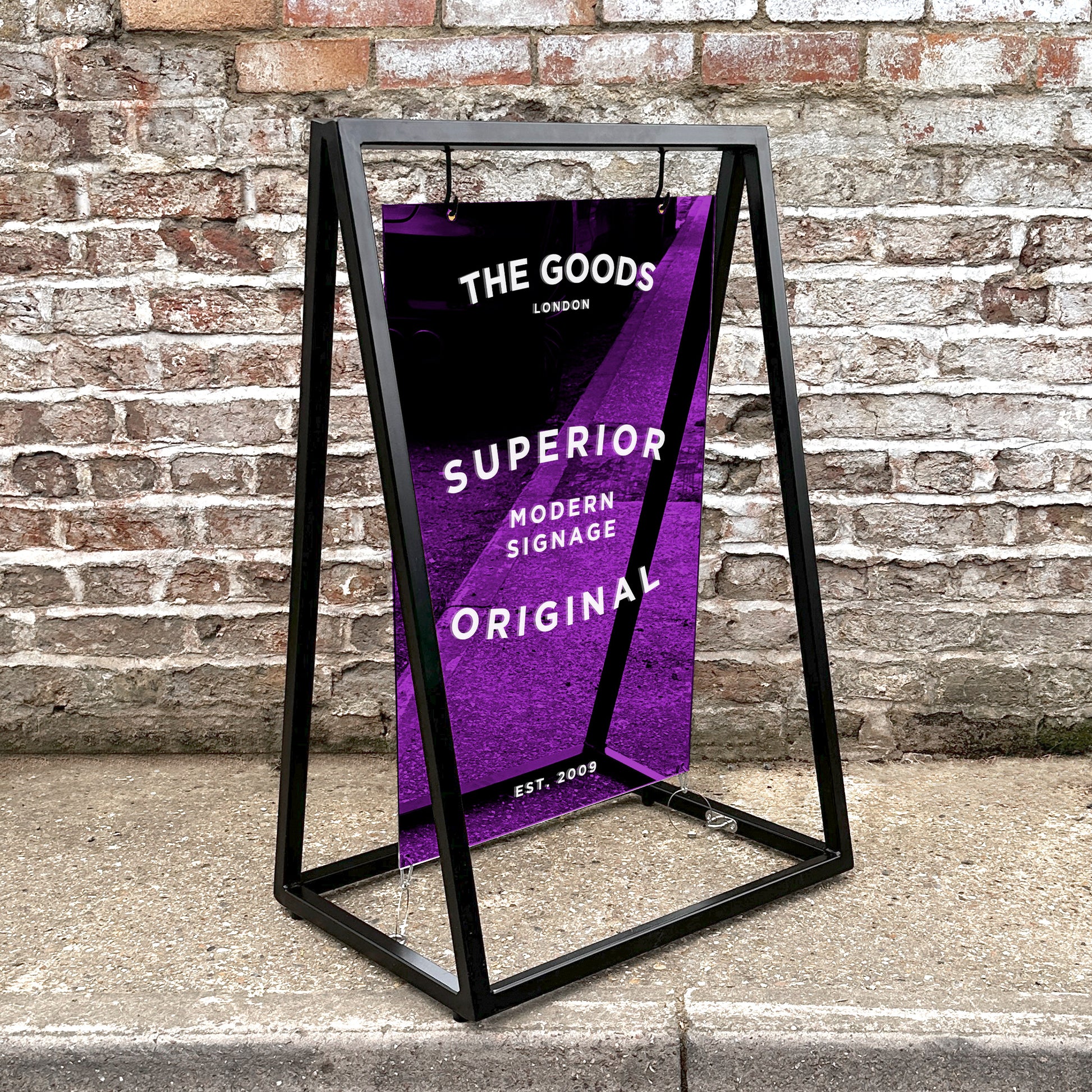 Purple Mirror A Frame Sign