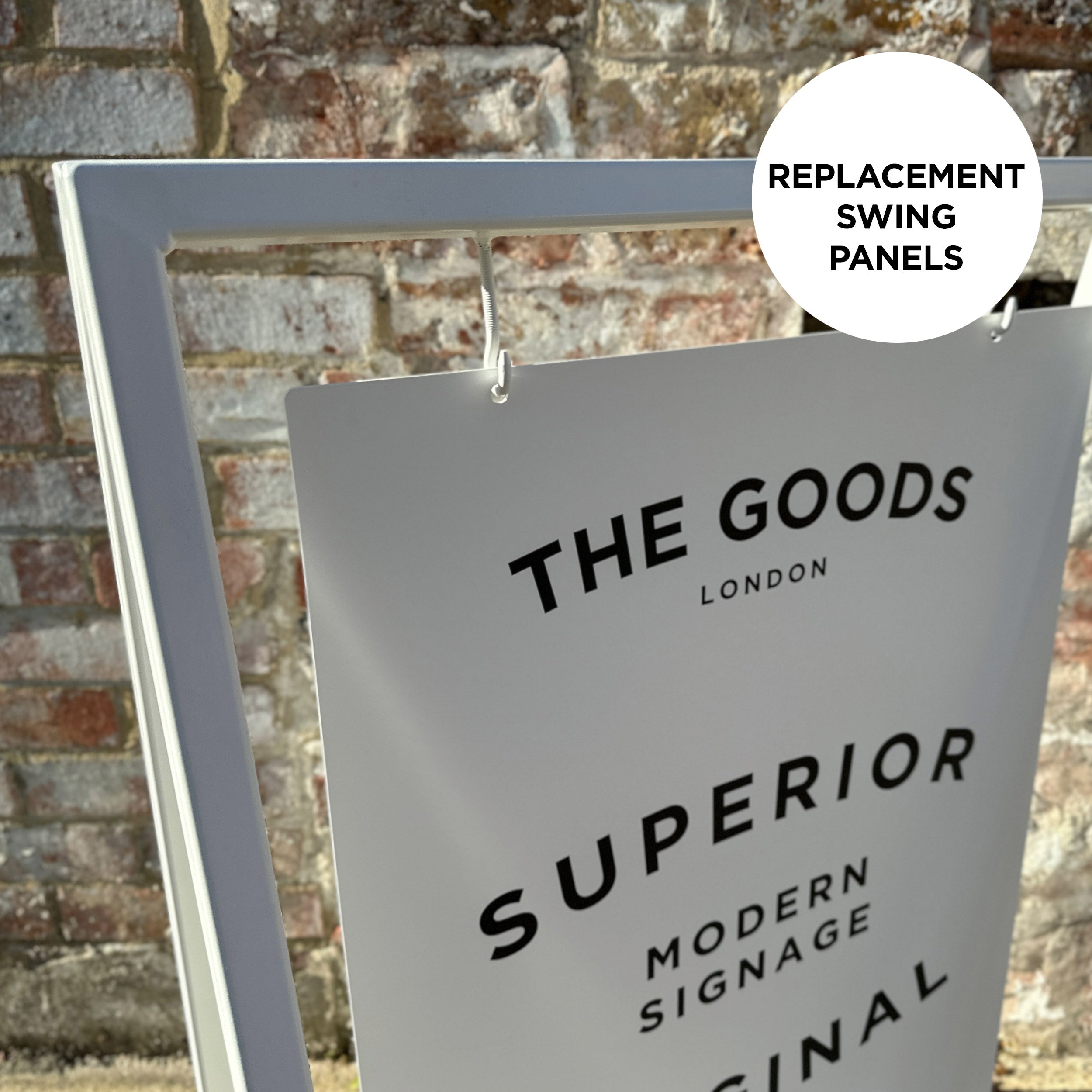 Sign Panel Frame 'The Soho' - A Board Sign Replacement panels for swinging metal frame ...