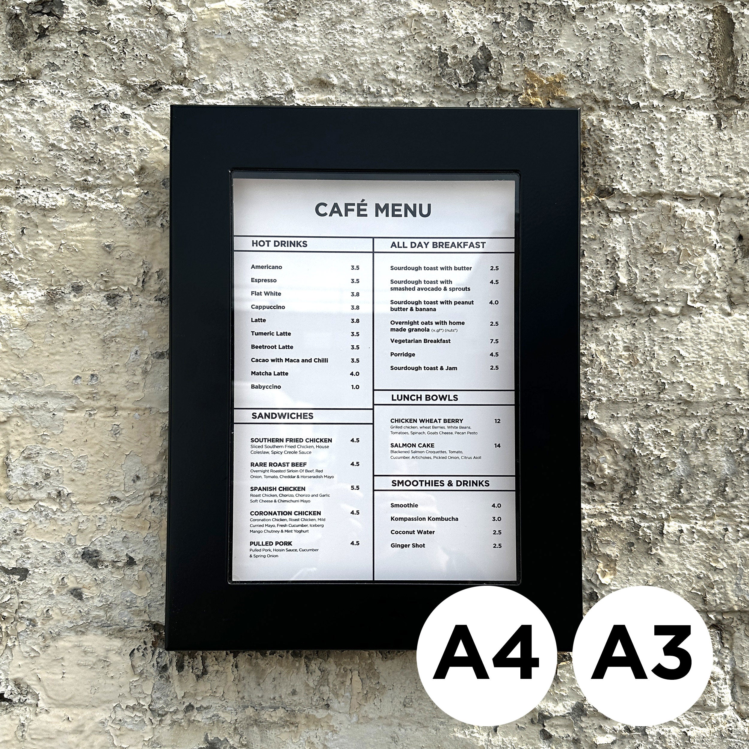 MENU CASES for bars & restaurants. Buy Online, next day delivery ...