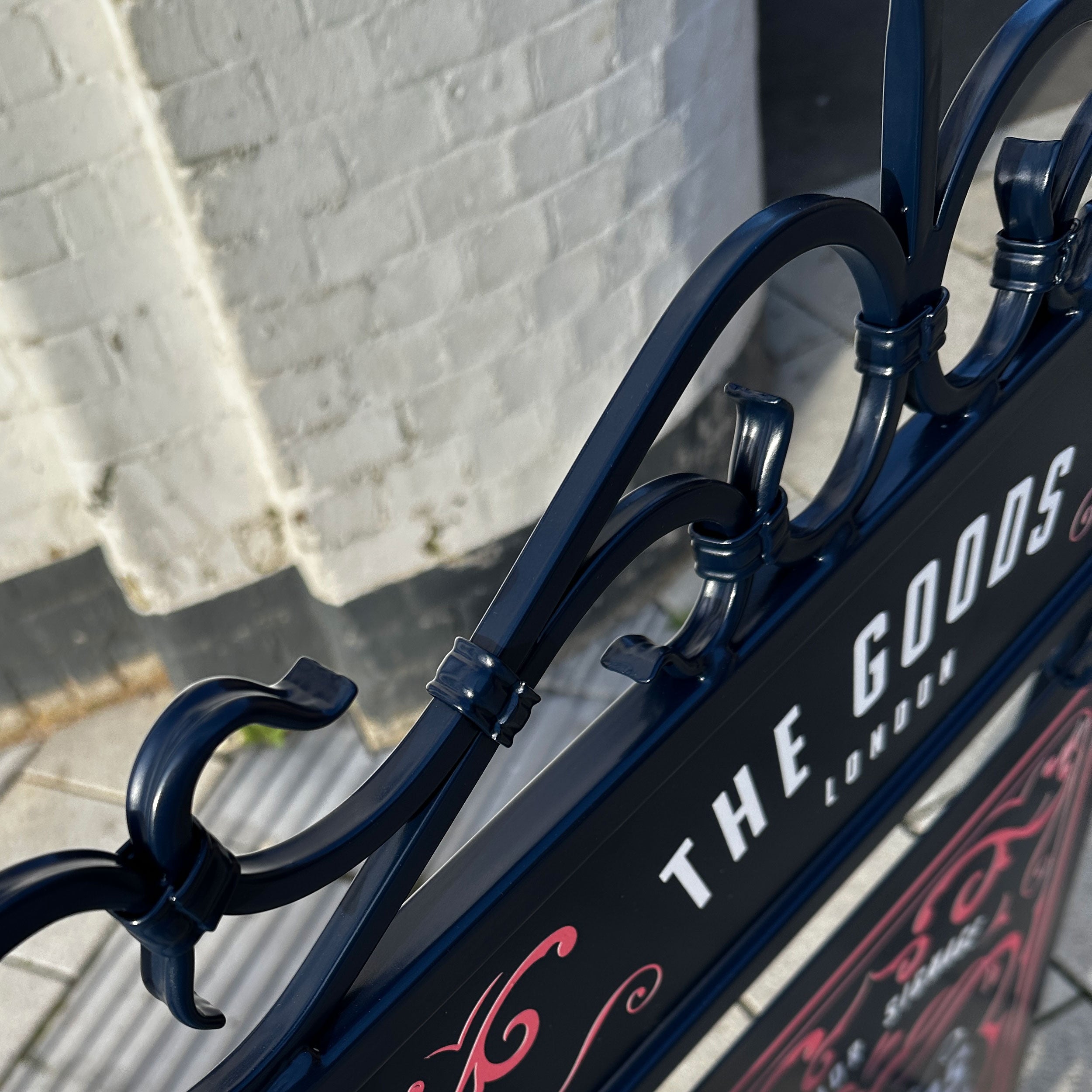 'The Burlington' - Traditional Metal 'A' Board Sign with scrollwork (A ...