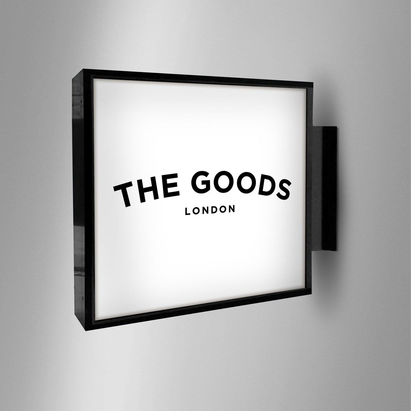 'The Vauxhall' - Black Metal Light Box Projecting Sign – The Goods London