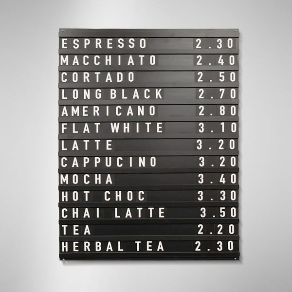 'The Fulham' - Black Café Letter Menu Board – The Goods London