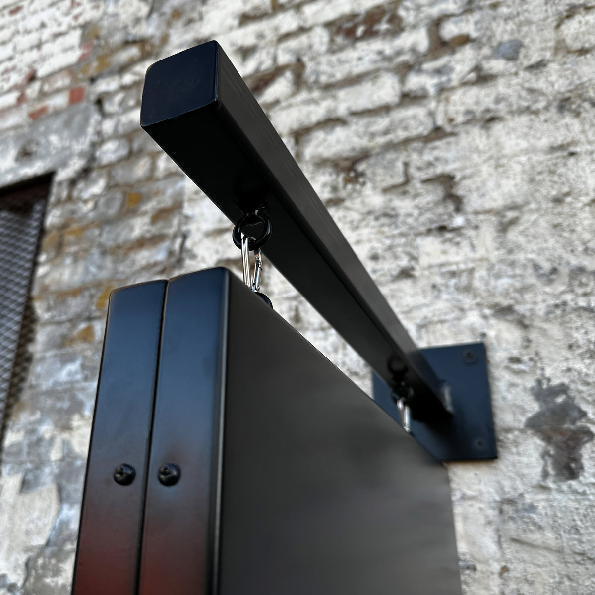 Hanging Box Signs 'The Bank' - Outdoor metal box hanging swing sign – 'The Goods' Signs ...